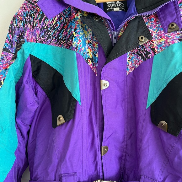 Vintage 80s Sun Ice Women's Ski Jacket Retro Winter Coat - Picture 3 of 7
